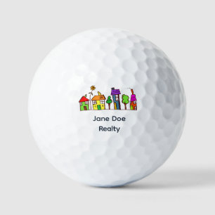 Pelotas De Golf Bienes Raíces Casa Hogares Agente Inmobiliario
