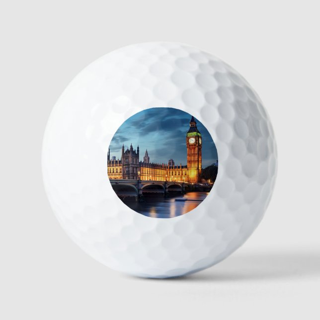 Pelotas De Golf Big Ben, Londres. (Anverso)