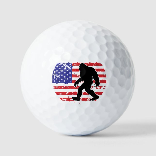 Pelotas De Golf Bigfoot and the American Flag (Anverso)