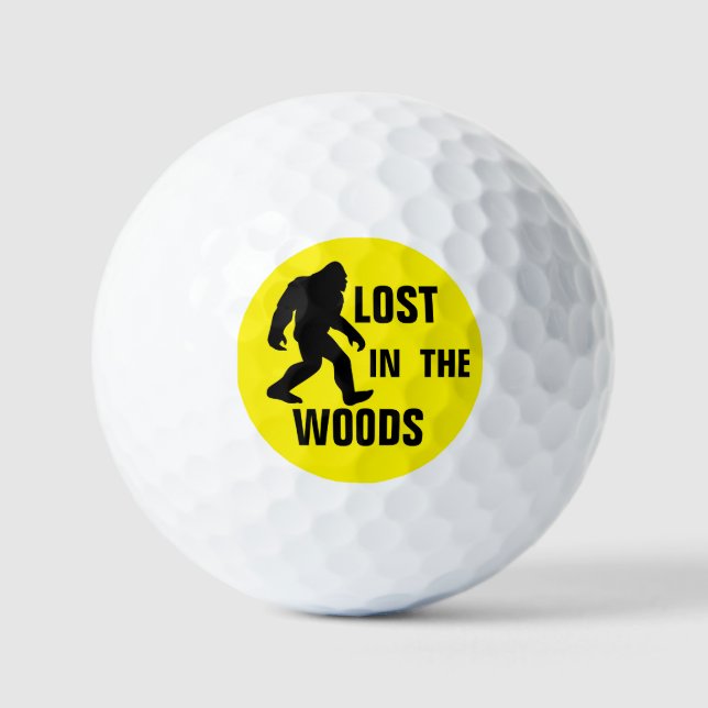 Pelotas De Golf BIGFOOT / Sasquatch : PERDIDO EN MADERA (Anverso)