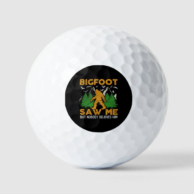 Pelotas De Golf Bigfoot Saw Sasquatch Yeti (Anverso)