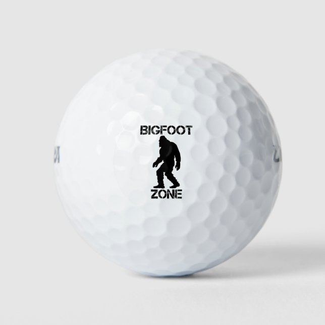 Pelotas De Golf Bigfoot Zone Funny Bigfoot (Anverso)