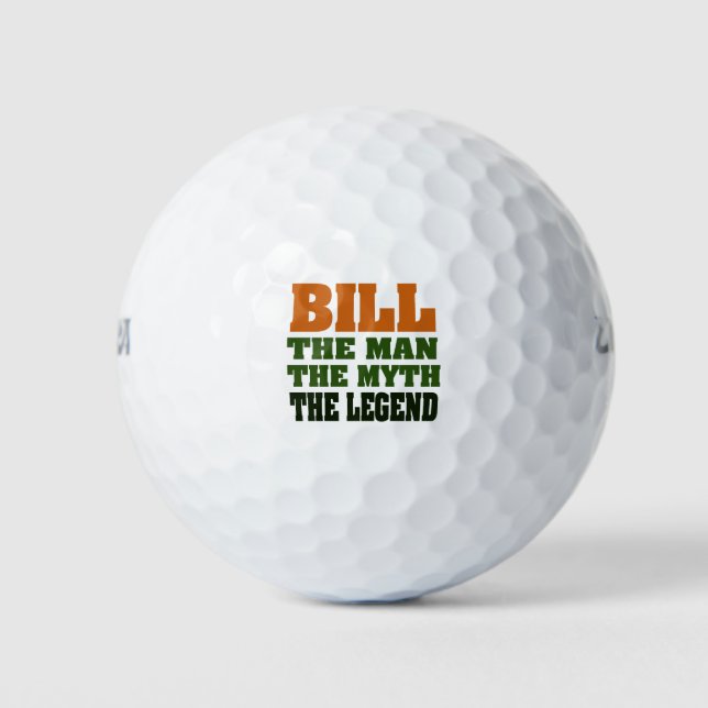 Pelotas De Golf Bill el hombre, el mito, la leyenda (Anverso)