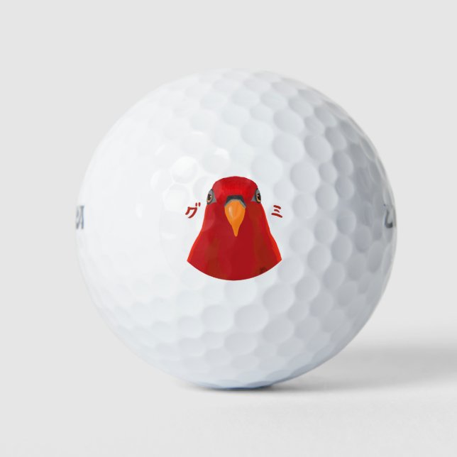 Pelotas De Golf Birbo rojo "GUMI" (Anverso)