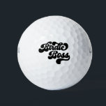 Pelotas De Golf Birdie Boss Funny Simple Vintage Retro<br><div class="desc">Este diseño simple y vintage está compuesto por una tipografía de escritura lúdica juguetona.</div>