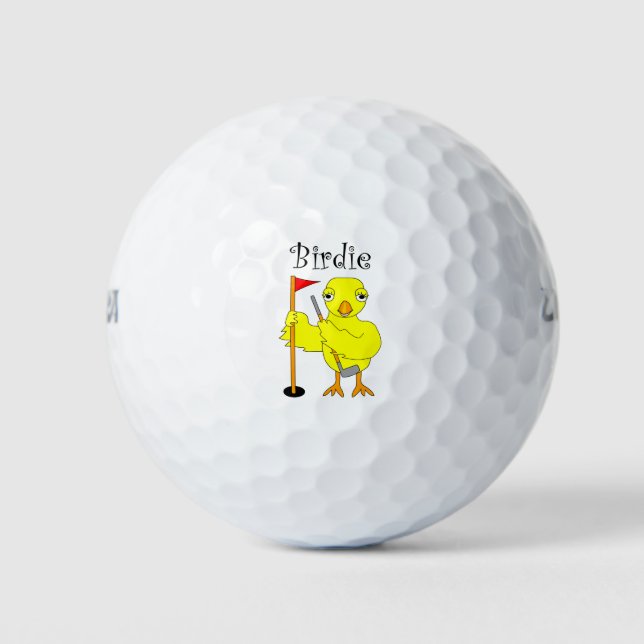 Pelotas De Golf Birdie Golfer Chick Golf Balls (Anverso)