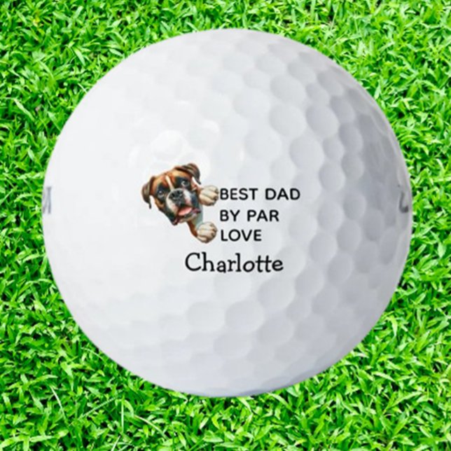 Pelotas De Golf  Birthday Gift for the Best BOXER Dad (Surprise your boxer dad with personalized golf balls—the perfect birthday gift)