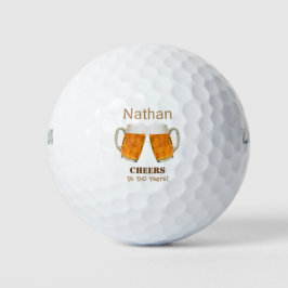 Pelotas De Golf Birthday Golfer Beer Cheers