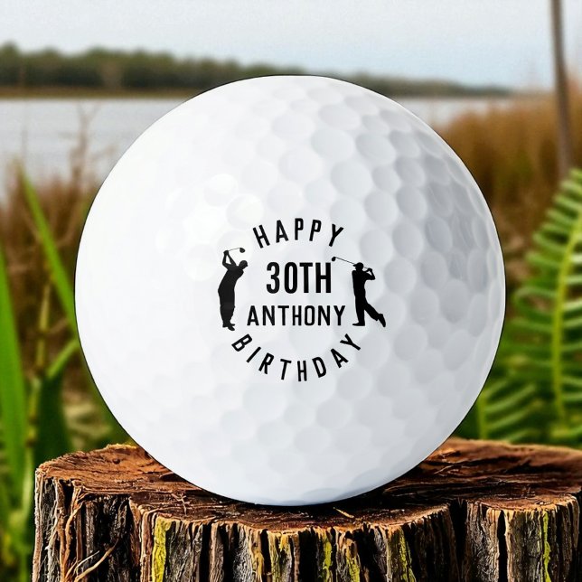 Pelotas De Golf Birthday Golfer Funny 30th happy Dad Golf Balls (Subido por el creador)