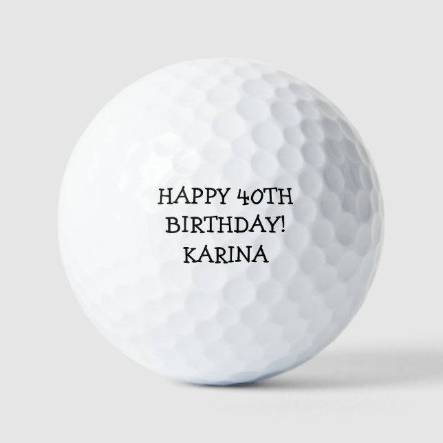 Pelotas De Golf Birthday Golfer Funny 40th happy Golf Balls (Anverso)