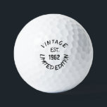 Pelotas De Golf Birthday Golfer Funny 60th happy Dad Golf Balls<br><div class="desc">Edición limitada Vintage est.1962. Cita divertida de cumpleaños número 60. Perfecto para papá,  abuelo,  padrastro. La idea de regalo de Golfer. Puedes personalizar el año.</div>