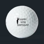 Pelotas De Golf Birthday Golfer Funny 70th happy Dad Golf Balls<br><div class="desc">¡Feliz 70 cumpleaños! Graciosa cita de cumpleaños 70. Perfecto para papá,  abuelo,  padrastro. La idea de regalo de Golfer. Personalizarlo con un nombre.</div>