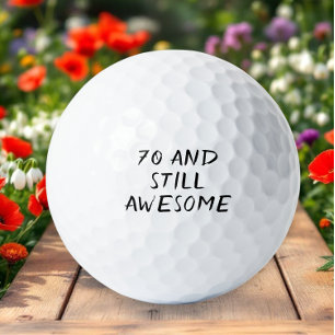 Pelotas De Golf Birthday Golfer Funny 70th happy Dad Golf Balls
