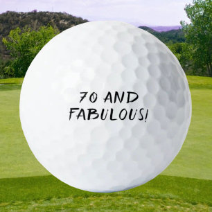 Pelotas De Golf Birthday Golfer Funny 70th happy Dad Golf Balls