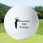 Pelotas De Golf Birthday Golfer Funny 70th happy Dad Golf Balls<br><div class="desc">Cumpleaños 70. Perfecto para papá,  abuelo,  padrastro. La idea de regalo de Golfer. Personalízalo con un año.</div>