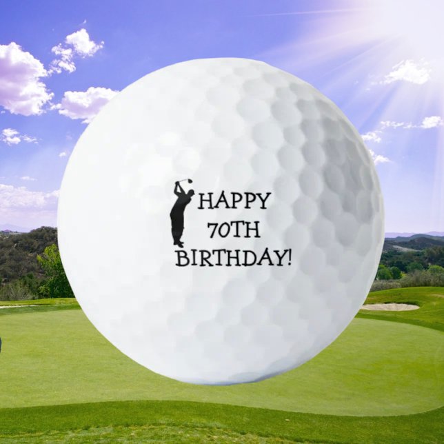 Pelotas De Golf Birthday Golfer Funny 70th happy Dad Golf Balls (Subido por el creador)
