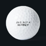 Pelotas De Golf Birthday Golfer Funny 80th happy Dad Golf Balls<br><div class="desc">80 ES SÓLO UN NÚMERO. Cita divertida de cumpleaños número 80. Perfecto para papá,  abuelo,  padrastro. La idea de regalo de Golfer. Puedes personalizar el año.</div>