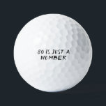 Pelotas De Golf Birthday Golfer Funny 80th happy Dad Golf Balls<br><div class="desc">80 ES SÓLO UN NÚMERO. Cita divertida de cumpleaños número 80. Perfecto para papá,  abuelo,  padrastro. La idea de regalo de Golfer. Puedes personalizar el año.</div>