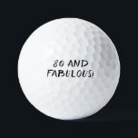 Pelotas De Golf Birthday Golfer Funny 80th happy Dad Golf Balls<br><div class="desc">¡80 y fabuloso! Cita divertida de cumpleaños número 80. Perfecto para papá,  abuelo,  padrastro. La idea de regalo de Golfer. Puede personalizarlo con su número.</div>