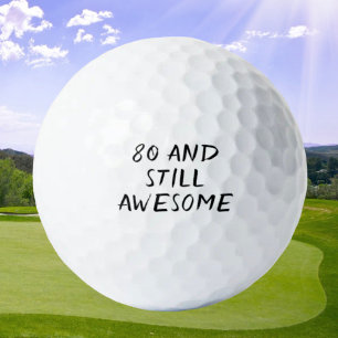 Pelotas De Golf Birthday Golfer Funny 80th happy Dad Golf Balls