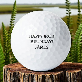 Pelotas De Golf Birthday Golfer Funny 80th happy Dad Golf Balls