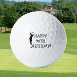 Pelotas De Golf Birthday Golfer Funny 90th happy Dad Golf Balls<br><div class="desc">¡Feliz cumpleaños 90! Cita divertida de cumpleaños número 90. Perfecto para papá,  abuelo,  padrastro. La idea de regalo de Golfer. Personalizarlo con un nombre.</div>