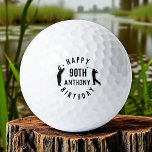 Pelotas De Golf Birthday Golfer Funny 90th happy Dad Golf Balls<br><div class="desc">Feliz cumpleaños 90. Gracioso cumpleaños 90,  noventa,  negro,  cita golfista. Perfecto para papá. La idea de regalo de Golfer. Puede personalizar el nombre.</div>