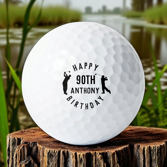 Pelotas De Golf Birthday Golfer Funny 90th happy Dad Golf Balls (Subido por el creador)