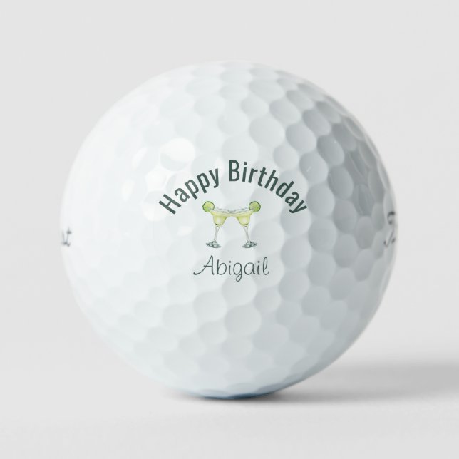 Pelotas De Golf  Birthday Margarita Toast Custom Titleist Pro V1 (Anverso)