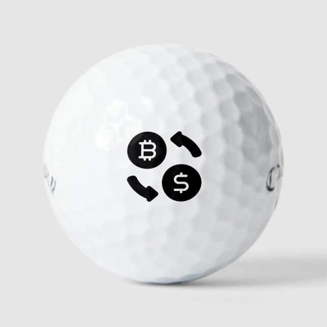 Pelotas De Golf Bitcoin BS Crypto a dólares estadounidenses (Anverso)