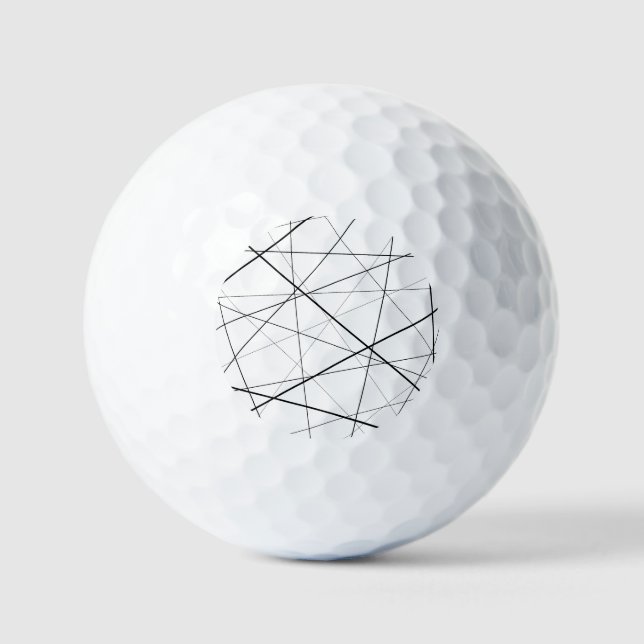 Pelotas De Golf Black and white geometric pattern (Anverso)