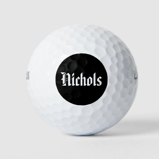 Pelotas De Golf Black Dot Nichols (Anverso)