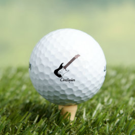 Pelotas De Golf Black Electric Guitar Design