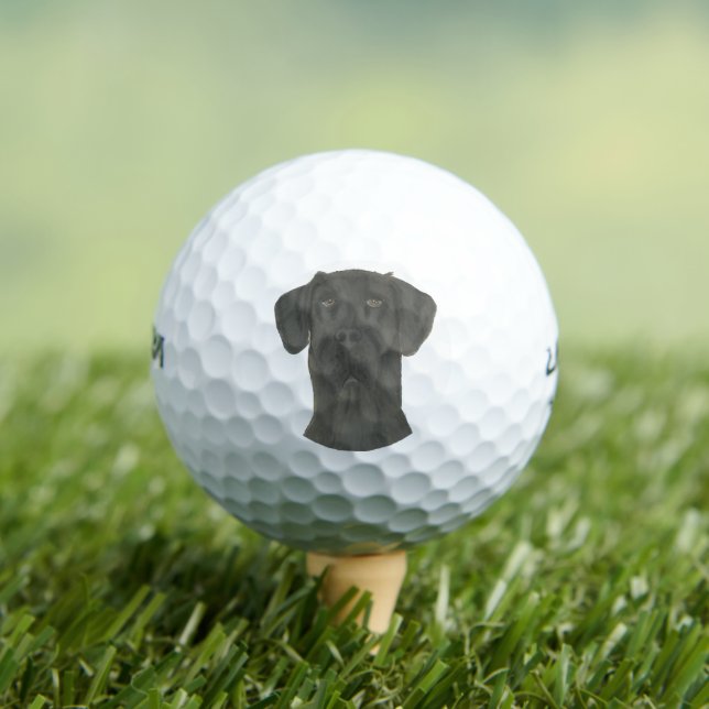 Pelotas De Golf Black Great Dane (Camiseta in situ)