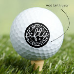 Pelotas De Golf Black Hello Fifty 50th Birthday<br><div class="desc">Relájese con su pareja con un impresionante juego de pelotas de golf de 50 años que le harán una impresión memorable. Cada bola exhibe una tipografía blanca llamativa que destaca bellamente en un contexto negro sofisticado. Ablazadas con el alegre saludo "Hola Cincuenta", estas pelotas de golf celebran este hito de...</div>
