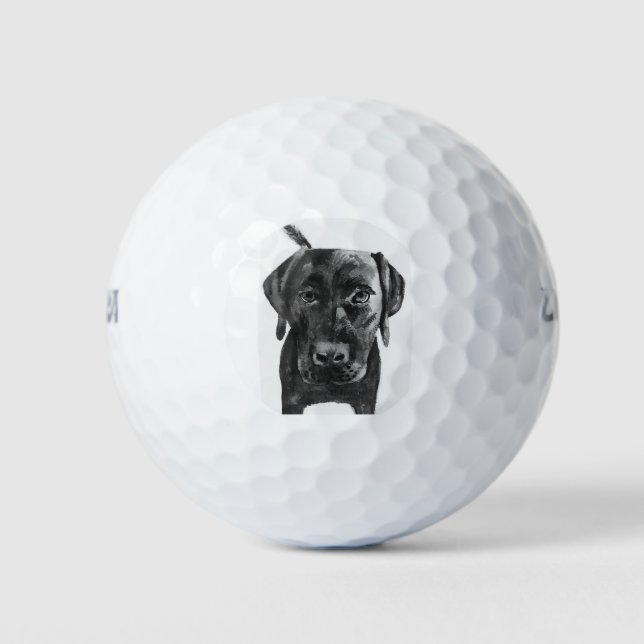 Pelotas De Golf Black Lab Labrador Dog Golf Ball (Anverso)