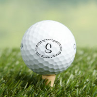 Black Monogram Monogramed Garland Golf Balls