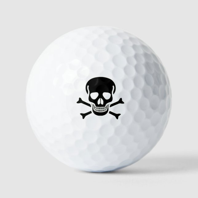 Pelotas de golf Black Skull paquete de 12 (Anverso)