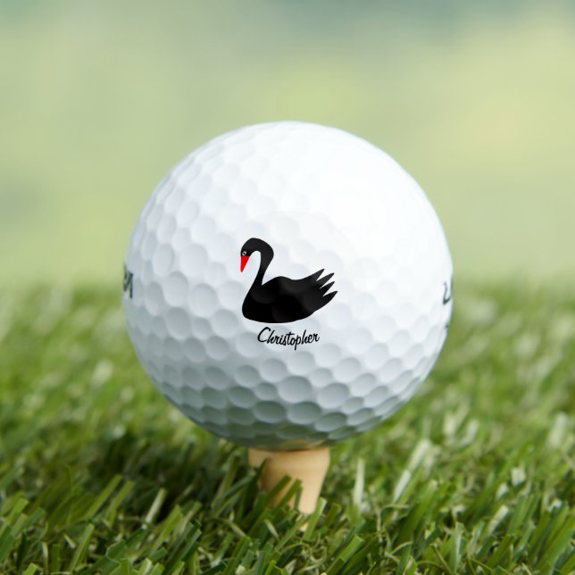 Pelotas De Golf Black Swan Design (Camiseta in situ)