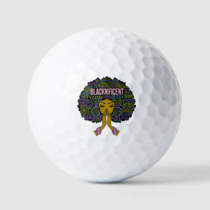 Pelotas De Golf Blacknificent Black Queen Melanin Sista Girl Magic