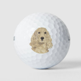 Pelotas De Golf Blonde Tan Golden Cocker Spaniel
