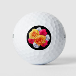 Pelotas De Golf Blooming Rosas Motif Golf Balls