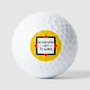 Pelotas De Golf Bloque de color del profesor de geografía