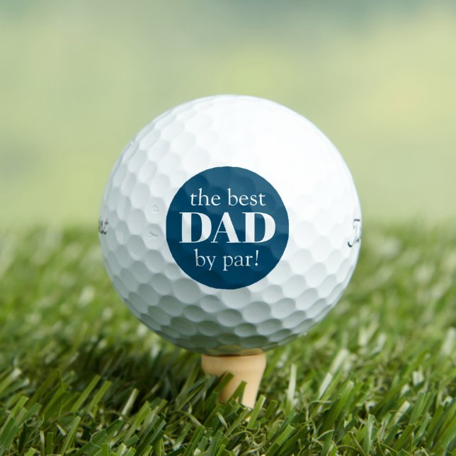 Pelotas De Golf Blue Best Dad By Par Padre's Day Golf Balls (Camiseta in situ)