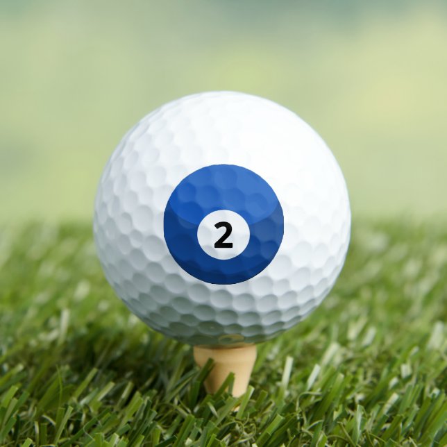 Pelotas De Golf Blue Billiard Ball número dos (Camiseta in situ)