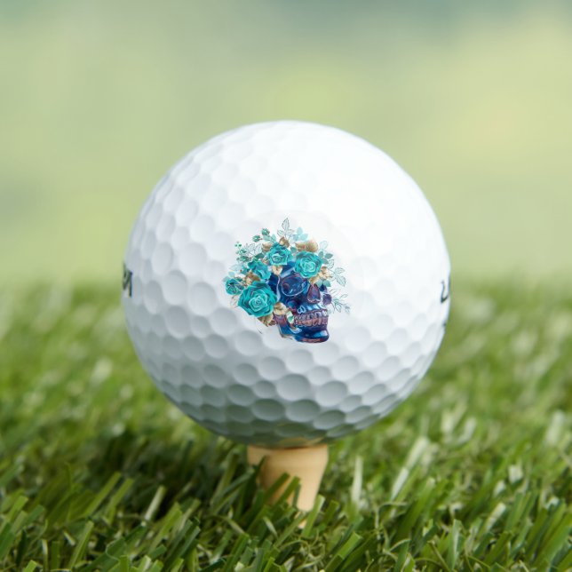 Pelotas de Golf Blue Bloom Requiem – Patró Floral  (Camiseta in situ)