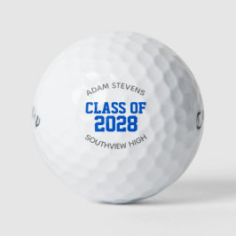 Pelotas De Golf Blue Classic Varsity Graduate Class Gift