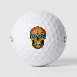 Pelotas De Golf Blue Eyed Sugar Skull Zombie Golf Balls