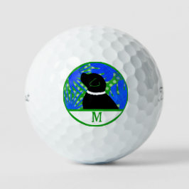 Pelotas De Golf Blue Green Island Black Dog Golf Ball