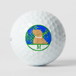 Pelotas De Golf Blue Green Island Yellow Dog Ball